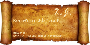 Kornfein József névjegykártya